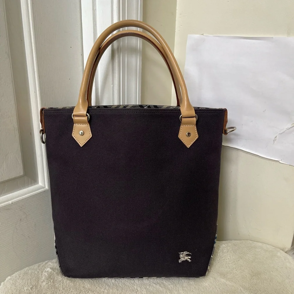 Burberry Blue Label Canvas Tote Bag EUC - Picture 15 of 15